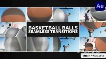 Basketball Balls Seamless Transitions for After Effects Elements template preview