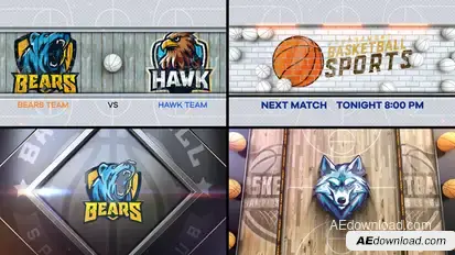 Basketball Bumper 4 (4-Bumpers) Logo Stings template preview