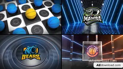Basketball Bumper 5 (3-Bumpers) Logo Stings template preview