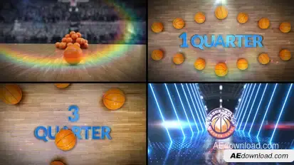 Basketball Bumper 6 (3-Bumpers) Logo Stings template preview