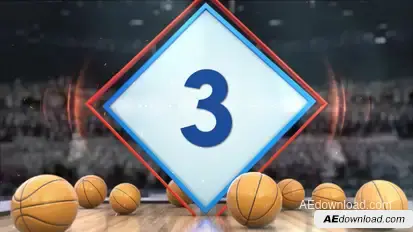 Basketball Countdown 7 Elements template preview