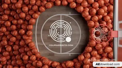 Basketball Court Logo Reveal Logo Stings template preview
