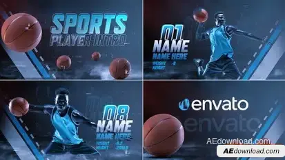 Basketball Player Intro Openers template preview