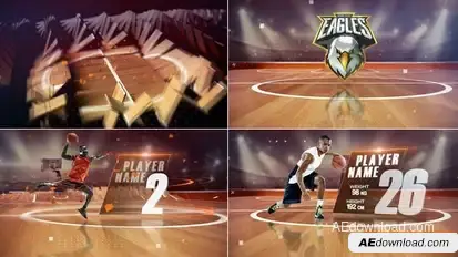 Basketball Players Openers template preview
