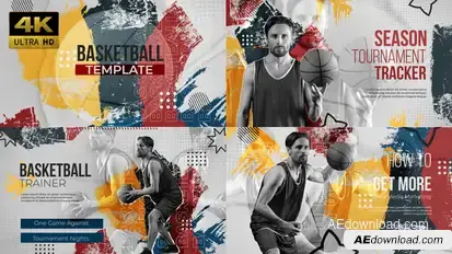 Basketball sports opener broadcast-packages template preview
