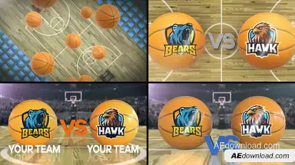 Basketball VS 2 Logo Stings template preview