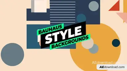 Bauhaus Style Backgrounds Elements template preview