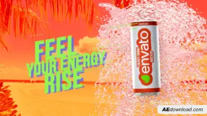 Beach Energy Drink Commercial Product Promo template preview
