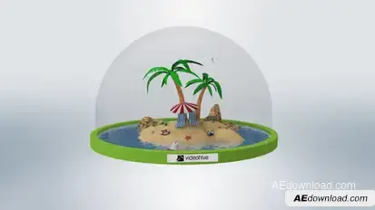 Beach Travel Clean Logo Logo Stings template preview