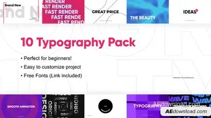 Beautiful Typography Pack | After Effects Titles template preview