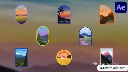 Beautiful View Titles for After Effects Titles template preview