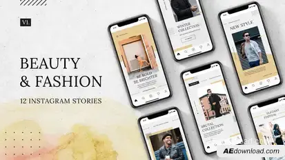 Beauty & Fashion Instagram Stories v.1 Product Promo template preview