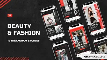 Beauty & Fashion Instagram Stories v.2 Product Promo template preview