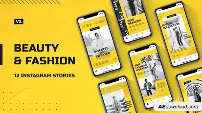 Beauty & Fashion Instagram Stories v.3 Product Promo template preview
