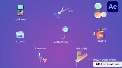 Beauty Icons And Titles for After Effects Titles template preview