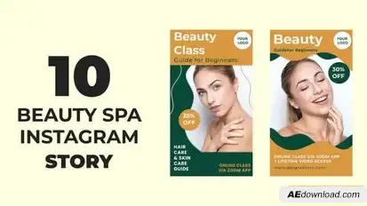 Videohive Beauty Instagram Story Video Displays template preview