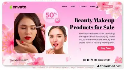 Beauty Makeup Products for Sale Product Promo template preview