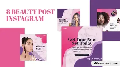 Beauty Post Instagram Product Promo template preview