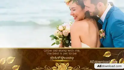 Beauty Wedding Slideshow Video Displays template preview