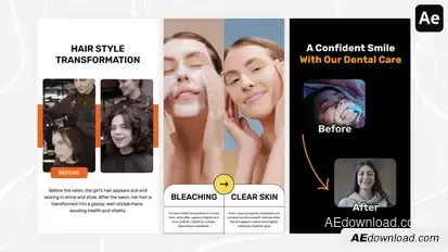 Before After Social Media Videos Video Displays template preview