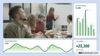Bento Analytics Infographic Video Displays template preview
