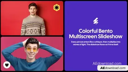 Bento Colorful Slideshow Openers template preview