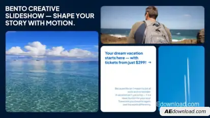 Bento Creative Slideshow Video Displays template preview