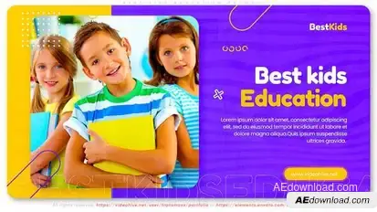 Best Kids Education Promo Video Displays template preview