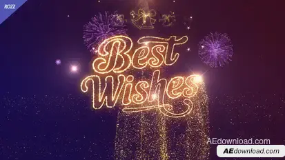 Best Wishes Line Gold Logo Stings template preview