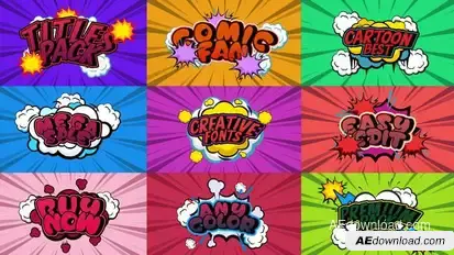 Big Comic Titles Titles template preview