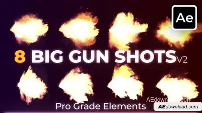 Big Gun Shots Gunfire 2 Elements template preview