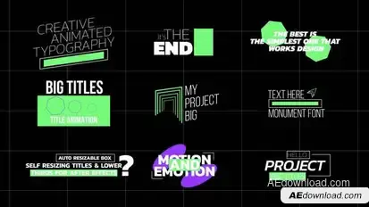 Big Text Animation | AE Titles template preview