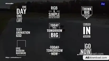 Big Text Animation Titles template preview