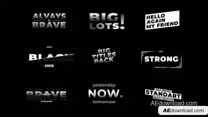 Big titles | After Effects Titles template preview