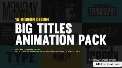 Big Titles Animation Pack Titles template preview