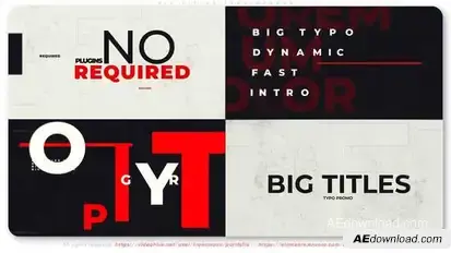 Big Titles Typo. Smart Opener Titles template preview