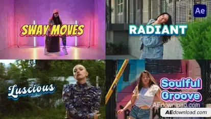Retro Bold Cartoon Titles Titles template preview