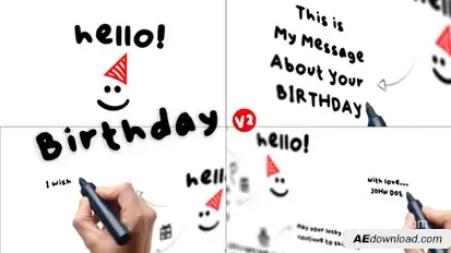 Birthday Video Displays template preview