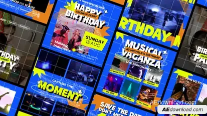 Birthday Party Instagram Post Product Promo template preview