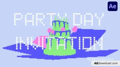 Birthday Party Pop-Up Logo Stings template preview