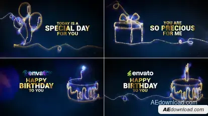 Birthday Wishes Intro // Happy Birthday Wishes Openers template preview