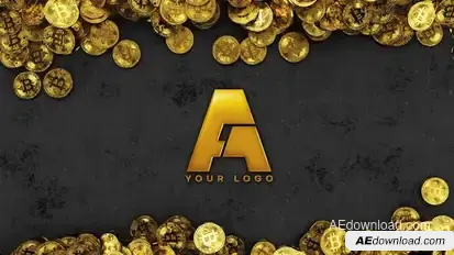 Bitcoin logo reveal Logo Stings template preview