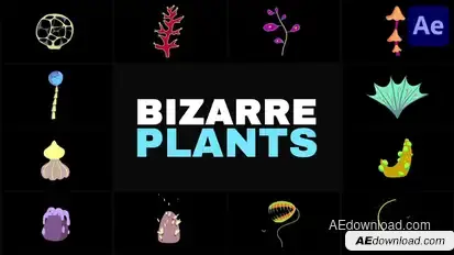 Bizarre Plants | After Effects Elements template preview