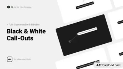 Black & White Call Outs Titles template preview