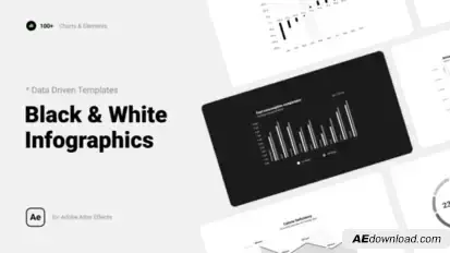 Black & White Infographics Infographics template preview