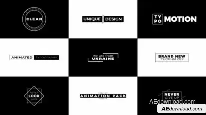 Black & White Titles Titles template preview