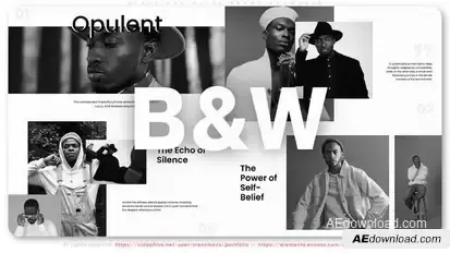 Black and White Promo Showcase Openers template preview