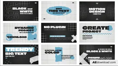 Black and White Slides | AE Elements template preview