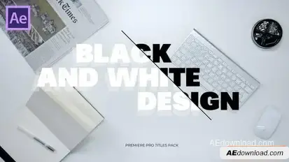 Videohive black and white titles pack Titles template preview