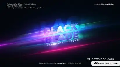 Black Blade Cinematic Opener Titles template preview